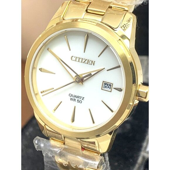 Citizen Women's Watch EU6072-56D Quartz White Dial Gold Stainless Steel …